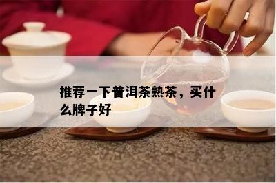 推荐一下普洱茶熟茶，买什么牌子好