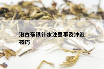 泡白毫银针水注意事及冲泡技巧