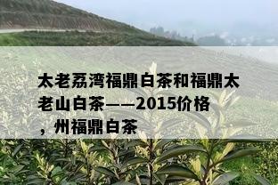 太老荔湾福鼎白茶和福鼎太老山白茶——2015价格，州福鼎白茶