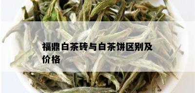 福鼎白茶砖与白茶饼区别及价格