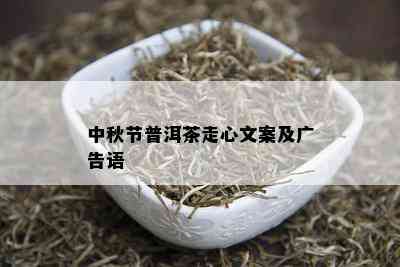 中秋节普洱茶走心文案及广告语