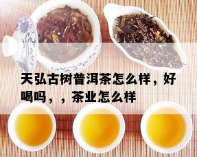 天弘古树普洱茶怎么样，好喝吗，，茶业怎么样