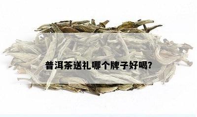 普洱茶送礼哪个牌子好喝？