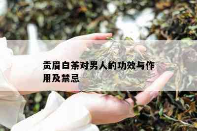 贡眉白茶对男人的功效与作用及禁忌