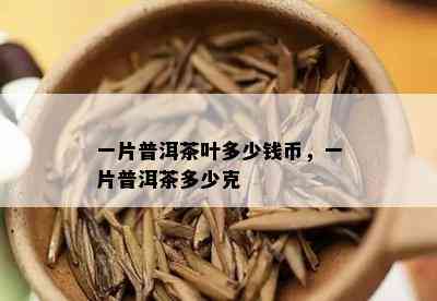 一片普洱茶叶多少钱币，一片普洱茶多少克