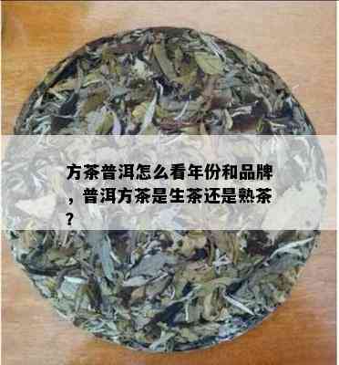 方茶普洱怎么看年份和品牌，普洱方茶是生茶还是熟茶？