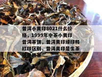 普洱小黄印8021什么价格，1999年中茶小黄印普洱茶饼，普洱黄印绿印和红印区别，普洱黄印是生茶还是熟茶