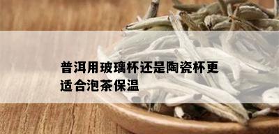 普洱用玻璃杯还是陶瓷杯更适合泡茶保温