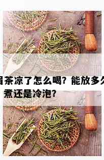 眉茶凉了怎么喝？能放多久？煮还是冷泡？