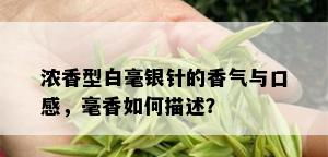 浓香型白毫银针的香气与口感，毫香如何描述？