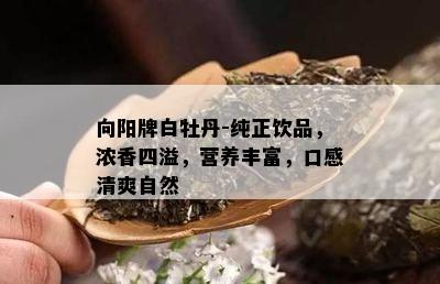 向阳牌白牡丹-纯正饮品，浓香四溢，营养丰富，口感清爽自然