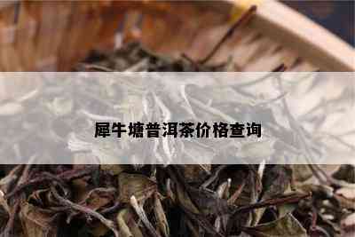 犀牛塘普洱茶价格查询