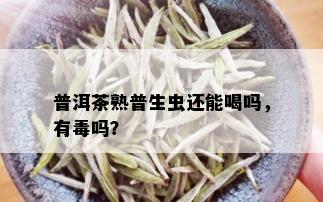 普洱茶熟普生虫还能喝吗，有吗？