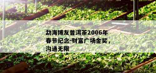 勐海博友普洱茶2006年春节纪念-财富广场金奖，沟通无限