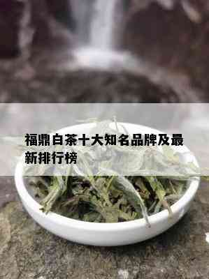 福鼎白茶十大知名品牌及最新排行榜