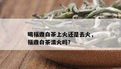 喝福鼎白茶上火还是去火，福鼎白茶清火吗？