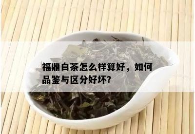 福鼎白茶怎么样算好，如何品鉴与区分好坏？