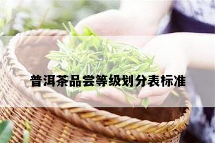 普洱茶品尝等级划分表标准