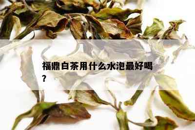 福鼎白茶用什么水泡更好喝？