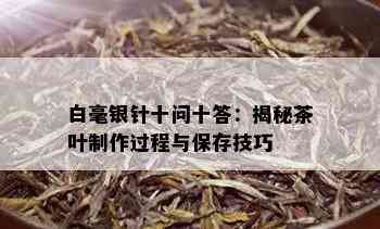 白毫银针十问十答：揭秘茶叶制作过程与保存技巧