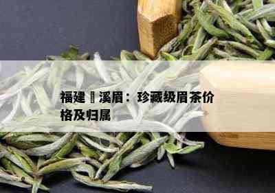 福建磻溪眉：珍藏级眉茶价格及归属