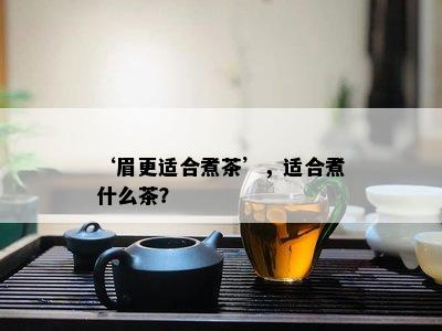 ‘眉更适合煮茶’，适合煮什么茶？