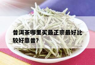 普洱茶哪里买最正宗更好比较好靠普？