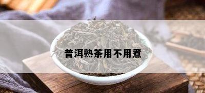 普洱熟茶用不用煮