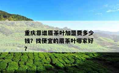 重庆靠谱眉茶叶加盟费多少钱？找便宜的眉茶叶哪家好？