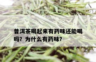 普洱茶喝起来有味还能喝吗？为什么有味？