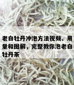 老白牡丹冲泡方法视频、用量和图解，完整教你泡老白牡丹茶