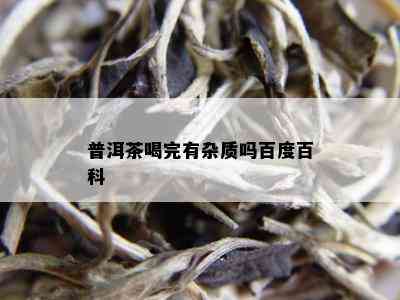 普洱茶喝完有杂质吗百度百科