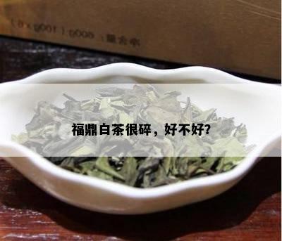 福鼎白茶很碎，好不好？