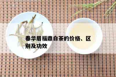 春华眉福鼎白茶的价格、区别及功效