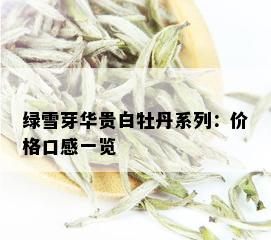 绿雪芽华贵白牡丹系列：价格口感一览