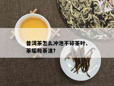 普洱茶怎么冲泡不碎茶叶、茶垢和茶渣？