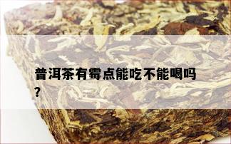 普洱茶有霉点能吃不能喝吗？