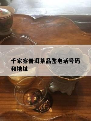 千家寨普洱茶品鉴电话号码和地址