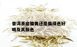 普洱茶底偏黄还是偏绿色好喝及其颜色