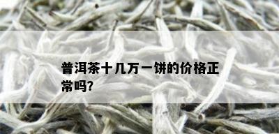 普洱茶十几万一饼的价格正常吗？