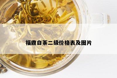 福鼎白茶二级价格表及图片