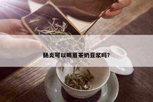 肠炎可以喝眉茶奶豆浆吗？