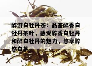 醉游白牡丹茶：品鉴醉香白牡丹茶叶，感受醉香白牡丹和醉白牡丹的魅力，悠享醉悠白茶。