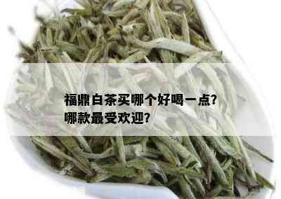 福鼎白茶买哪个好喝一点？哪款更受欢迎？