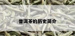 普洱茶的历史简介