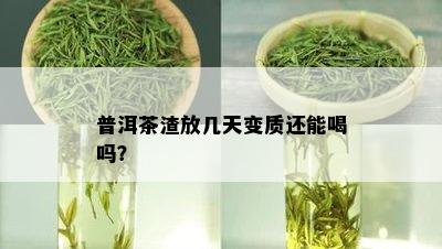 普洱茶渣放几天变质还能喝吗？