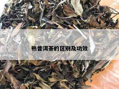 熟普洱茶的区别及功效