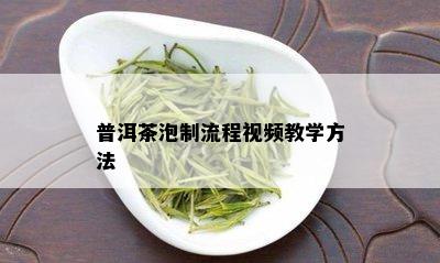 普洱茶泡制流程视频教学方法