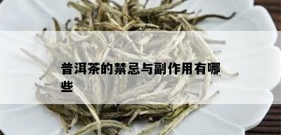 普洱茶的禁忌与副作用有哪些