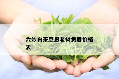 六妙白茶感恩老树贡眉价格表